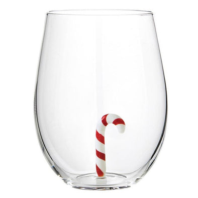 Slant Candy Cane Figurine Glass