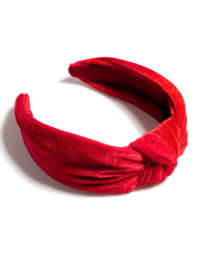 Shiraleah Knotted Velvet Red Headband