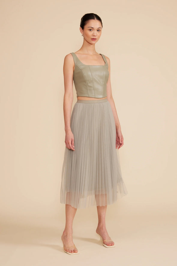 Lucy Paris Sharlene Pleated Tulle Skirt