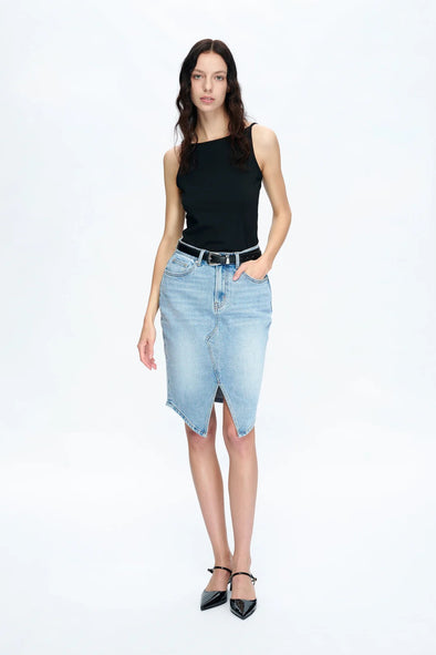 Bayeas Tara Mid Rise Denim Skirt