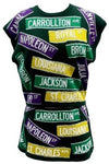 QOS Dark Green Nola Street Sign Knit Skirt