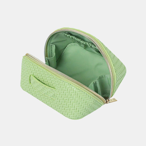 Tonic Pistachio Herringbone Small Beauty Bag