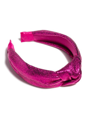 Shiraleah Metallic Magenta Knotted Headband