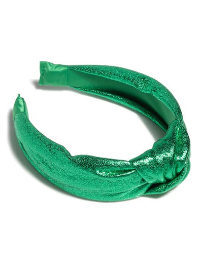 Shiraleah Green Metallic Knotted Headband