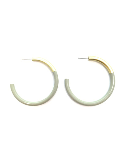 Accessory Jane Sage Green Medium Liz Hoops