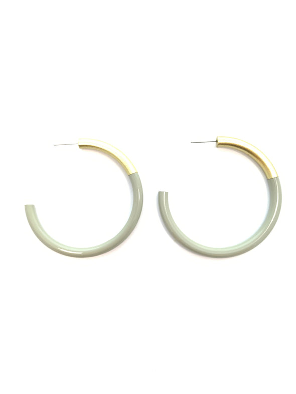 Accessory Jane Sage Green Medium Liz Hoops