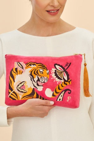 Powder Thrill of the Tiger Zip Pouch