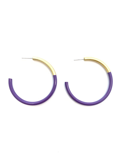 Accessory Jane Purple Large Liz Hoops