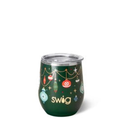 Swig Deck the Halls 12oz Stemless Wine Cup