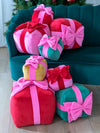 Shiraleah Green Medium Gift Box Pillow