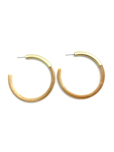 Accessory Jane Natural Light Large Liz Hoops