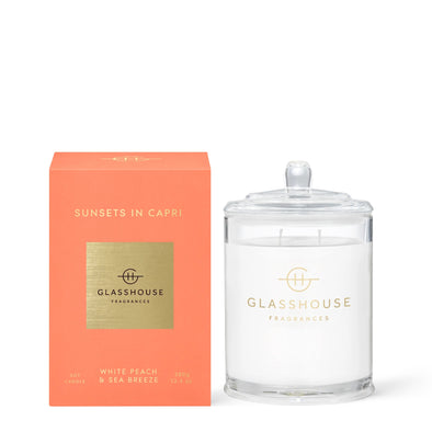 Glasshouse 13.4oz Sunsets in Capri Candle