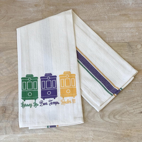 Royal Standard Mardi Gras Streetcar Hand Towel