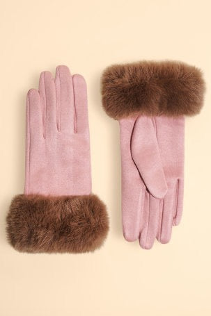 Powder Betinna Cuff Gloves - Petal Teddy