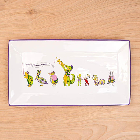 Royal Standard Mardi Gras Band Rectangle Platter