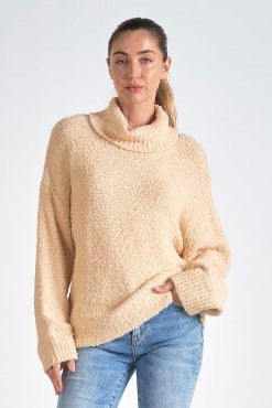 Elan Off White Turtle Neck Sweater