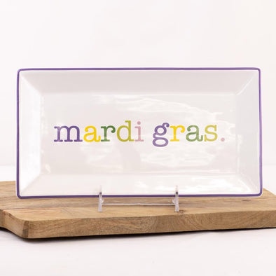 Royal Standard Mardi Gras Rectangle Platter