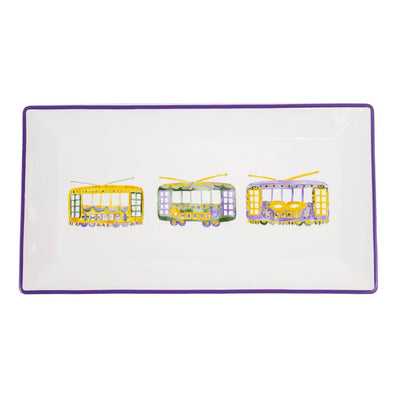 Royal Standard Mardi Streetcar Rectangle Platter