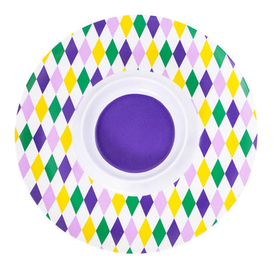 Royal Standard Mardi Gras Harlequin Melemine Chip Platter