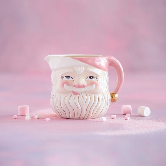 Glitterville Papa Noel Pink Pitcher