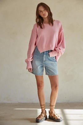 By Together Candy Pink Oversized Sweatshirt