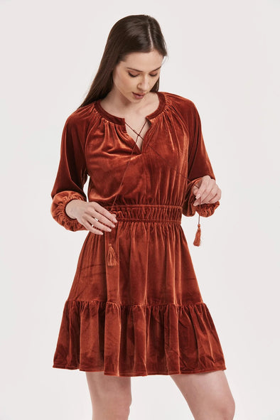 Another Love Roasted Pecan Gillian Dress