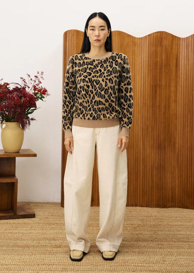 Frnch Paris Leopard Canna Sweater