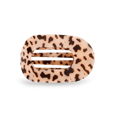 Teleties Blonde Tortoise Medium Flat Round Hair Clip