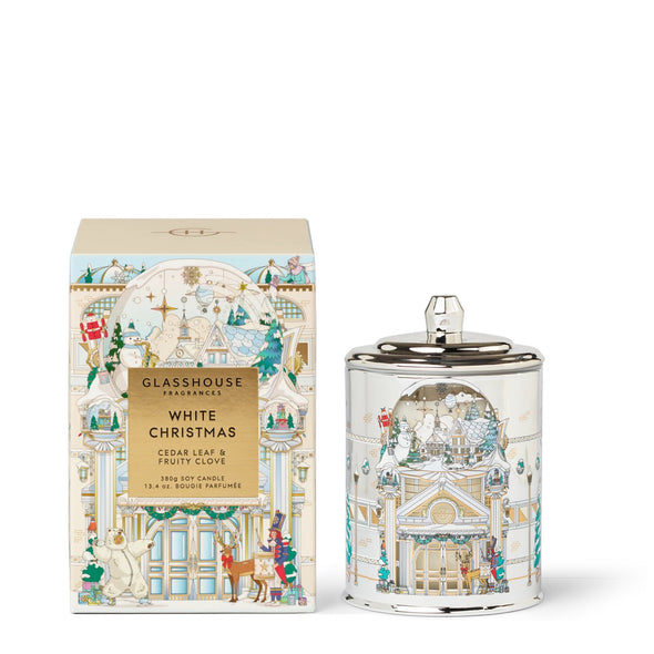 Glasshouse 13.4oz White Christmas Candle