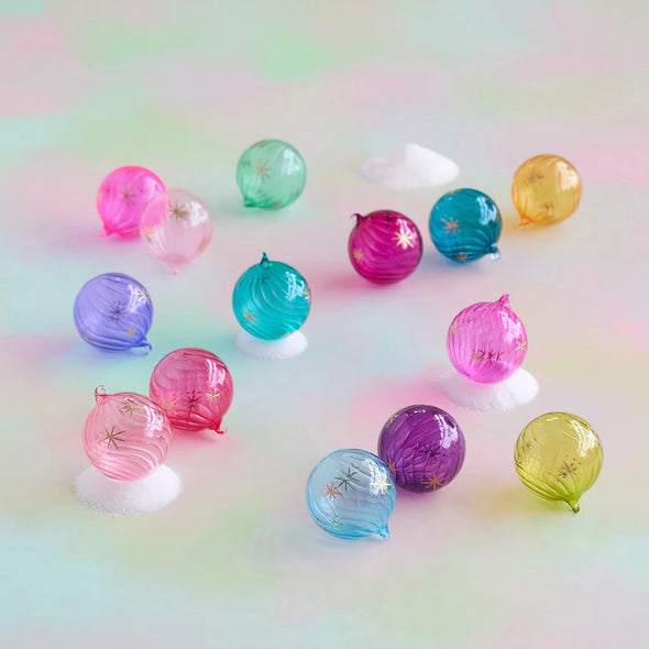 Glitterville Glint Swirl Ball Ornament