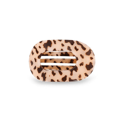 Teleties Blonde Tortoise Small Flat Round Hair Clip