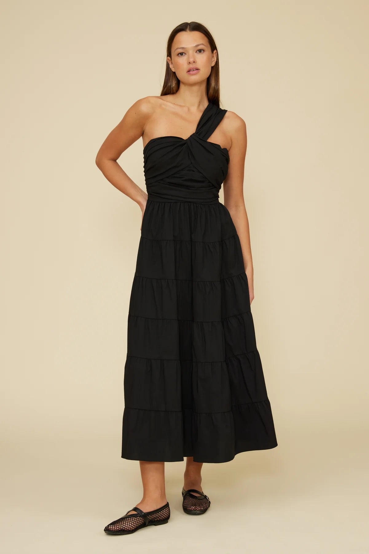 Lucy Paris Black Christy Poplin Dress Lucy Paris Black Christy Poplin Dress