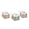 Two's Company Floral Block Print Note Paper Caddy with Pencils
