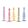 Two's Company Hand-Blown Glass Taper Candlestick Candleholders