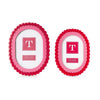 Two's Company Pink/Dark Pink Double Scallop Edge Frame