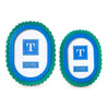 Two's Company Blue/Green Double Scallop Edge Frame