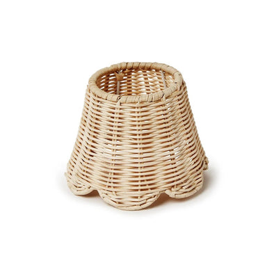 Two's Company Scalloped Edge Rattan Lamp Shade