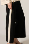 P. Cill Black Contrast Stripe Pants