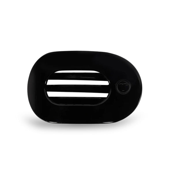 Teleties Jet Black Small Flat Round Hair Clip