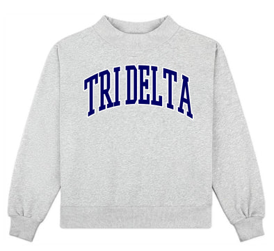 Duo Threads Delta Delta Delta Mock Neck Crew