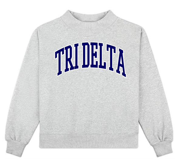 Duo Threads Delta Delta Delta Mock Neck Crew