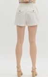 Entro Off White Denim Shorts