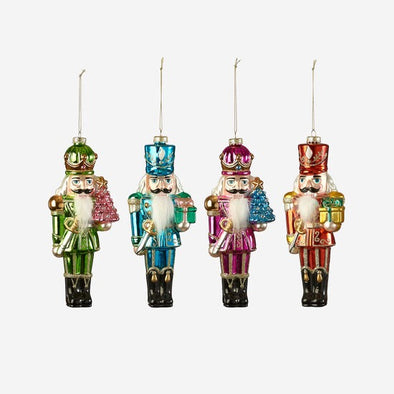 180 Degree Glass Nutcracker Ornaments
