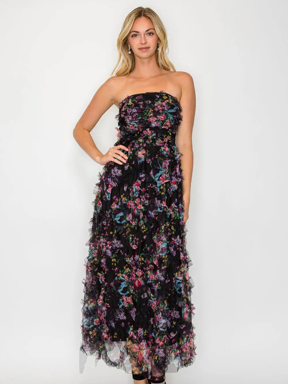 Meet Me in Santorini Whisper Bloom Tube Maxi Dress Meet Me in Santorini Whisper Bloom Tube Maxi Dress
