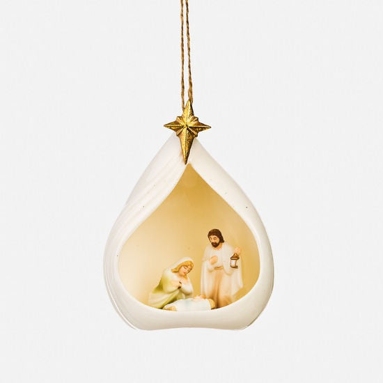 180 Degree Porcelain Nativity Ornament