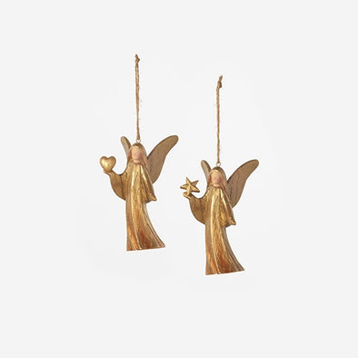 180 Degree Gold Angel Ornament