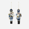 180 Degree Blue and White Nutcracker Ornament