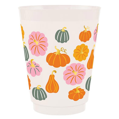 Slant Pumpkin Pattern Frost Cups