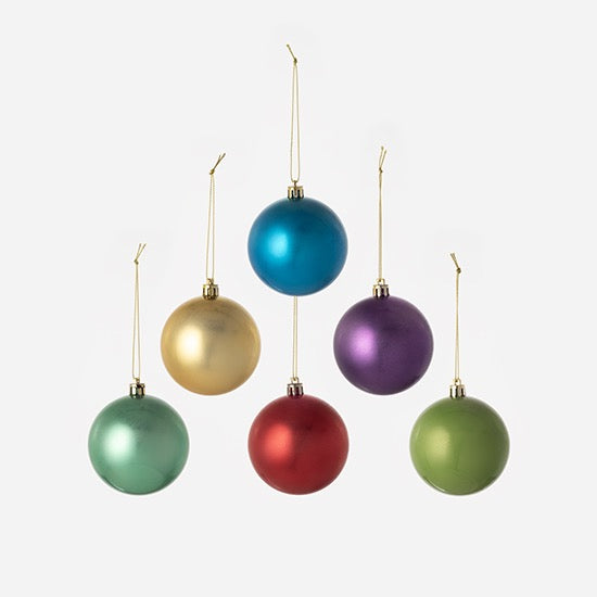 180 Degree Small Luminescent Ball Ornament, Boxed Set of 6