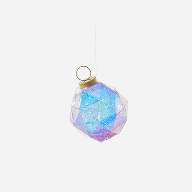 180 Degree Large Iridescent Lit Faceted Ball with Adaptor